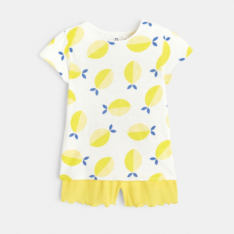 Okaidi Pyjama d&#039;ete 2 pieces motif citron