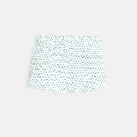 Obaibi Short maille imprime bleu bebe fille