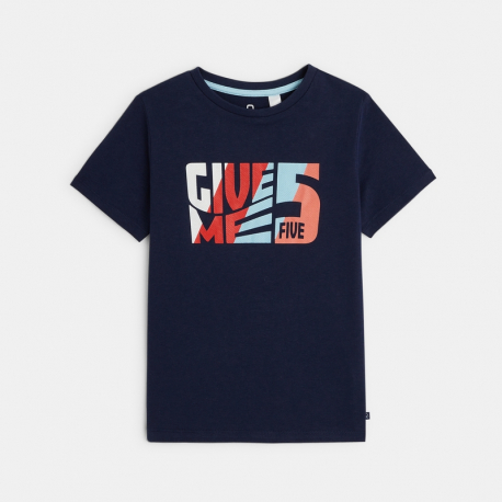 Okaidi T-shirt a message &quot;Give me five&quot;
