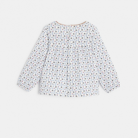 Obaibi Blouse gaze de coton coccinelles et fleurs