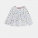 Obaibi Blouse gaze de coton coccinelles et fleurs