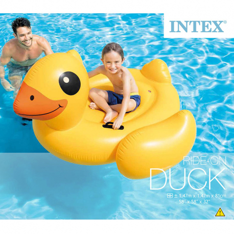 Φουσκωτή πάπια θαλάσσης INTEX Yellow Duck Ride On 3+ ετών