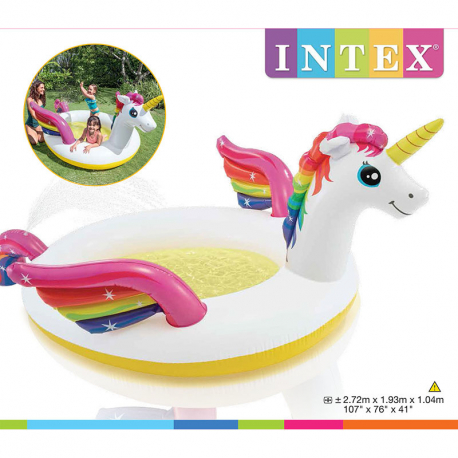 Φουσκωτή πισίνα με ντους INTEX Mystic Unicorn 2+ ετών