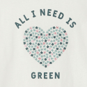 Okaidi T-shirt a message "All you need is green"