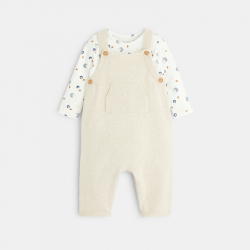 Obaibi Salopette tricot fin et body herisson
