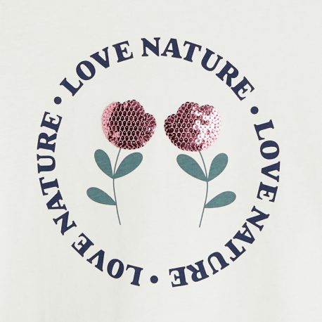 Okaidi T-shirt a message &quot;Love nature&quot;