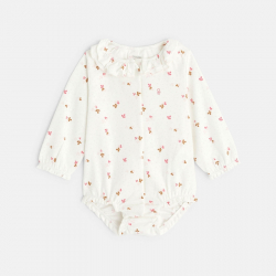 Obaibi Body jersey fleuri col volante
