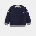 Obaibi Pull raye tricot fantaisie