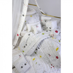 Σεντόνια DOWN TOWN BABY Numbers & Dots 125 x 175 cm σετ των 3