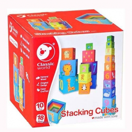 Στοιβάζω κύβους Classic world™ Stacking Cubes 10 τεμάχια
