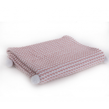 Κουβέρτα βαμβακερή Nef-Nef Homeware Sometime Pink 110 x 150 cm