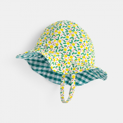 Obaibi Chapeau de soleil reversible imprime citrons