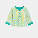 Obaibi Sweat a pressions reversible imprime jaune bebe fille