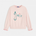 Okaidi Sweat-shirt a message rose fille