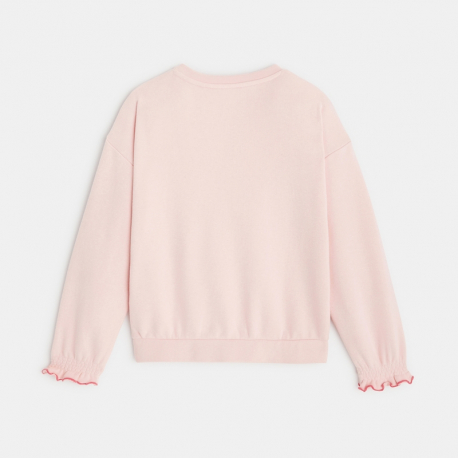 Okaidi Sweat-shirt a message rose fille