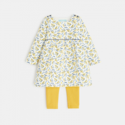 Obaibi Robe effet pointelle mimosa et legging