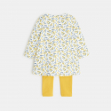 Obaibi Robe effet pointelle mimosa et legging jaune bΓ©bΓ© fille