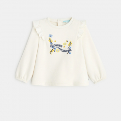 Obaibi Sweat molleton fleurs brodees