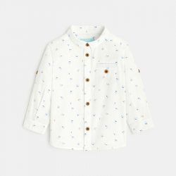 Obaibi Chemise coton fantaisie feuilles