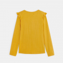 Okaidi T-shirt a epaules volantees jaune fille