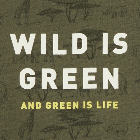 Okaidi Φούτερ με μήνυμα  «Wild is Green» (Η άγρια φύση είναι πράσινη)
