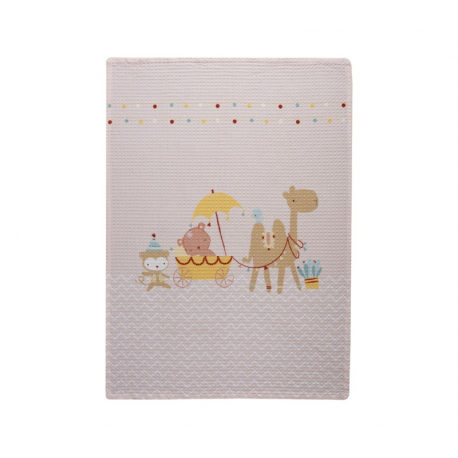 Κουβέρτα πικέ αγκαλιάς Nef-Nef Homeware Exploring Together 80 x 110 cm