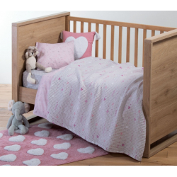 Κουβέρτα πικέ αγκαλιάς Nef-Nef Homeware Hugs & Kisses Girl 80 x 110 cm