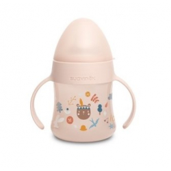 Suavinex πρώτο μπουκάλι με λαβές First Bottle Forest Pink