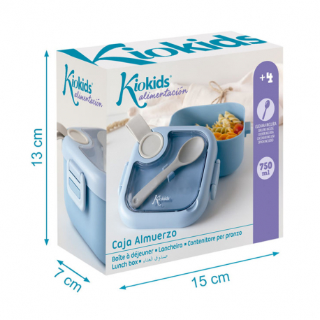 Ταπεράκι φαγητού Kiokids® με κουταλάκι Σιέλ 750ml