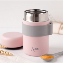 Θερμός φαγητού Kiokids® 500 ml με κουταλάκι Ροζ