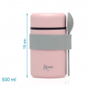 Θερμός φαγητού Kiokids® με κουταλάκι 500ml Ροζ