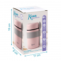 Θερμός φαγητού Kiokids® με κουταλάκι 500ml Ροζ