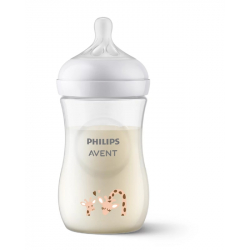 Philips-Avent μπιμπερό Natural Response 1m+ με θηλή ροής 3 Giraffe (1τμχ)