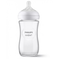 Γυάλινο μπιμπερό Philips Avent Natural Response 3-6m (1τμχ) SCY933/01