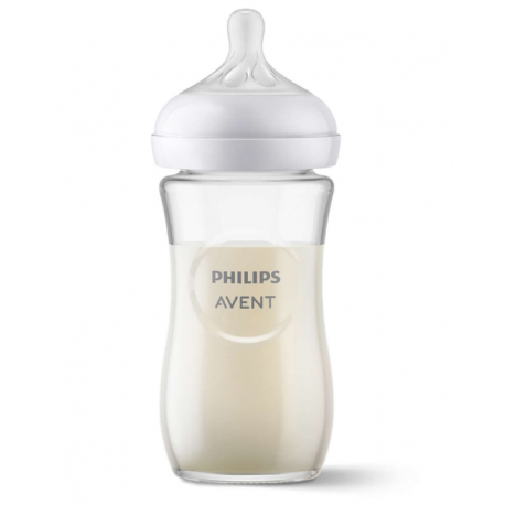 Γυάλινο μπιμπερό Philips Avent Natural Response 1m+ (1τμχ) SCY933/01