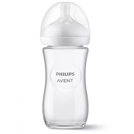 Γυάλινο μπιμπερό Philips Avent Natural Response 3-6m (1τμχ) SCY933/01