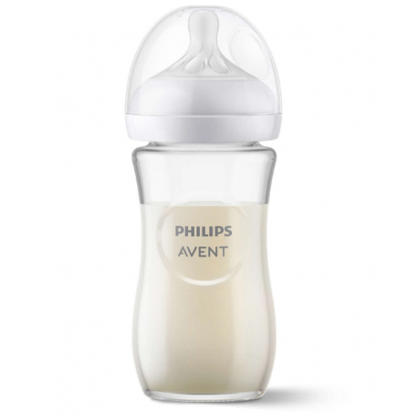 Γυάλινο μπιμπερό Philips Avent Natural Response 1m+ (1τμχ) SCY933/01