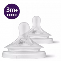 Philips-Avent θηλές Natural Response 3m+ ροής 4, σετ των 2