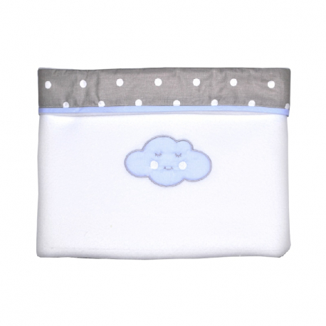 Κουβέρτα fleece αγκαλιάς Baby Star Tiny Friends Σιέλ 75 x 100 cm