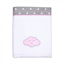 Κουβέρτα πικέ Baby Star Σύννεφο Ροζ 75 x 100 cm