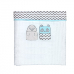 Κουβέρτα πικέ κούνιας Baby Star Tiny Friends Βεραμάν 100x150 cm