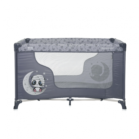 Παρκοκρέβατο ενός επιπέδουLorelli® Moonlight Cool Grey Pandas