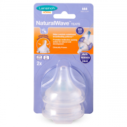 Lansinoh® Θηλές μεγάλης ροής NaturalWave® 6m+, σετ των 2