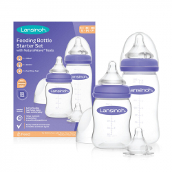 Lansinoh Starter Set 2 μπιμπερό 160 ml και 240 ml και 3 θηλές NaturalWave® 0M+