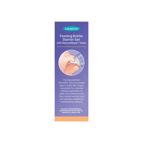 Lansinoh Starter Set 2 μπιμπερό 160 ml και 240 ml και 3 θηλές NaturalWave® 0M+