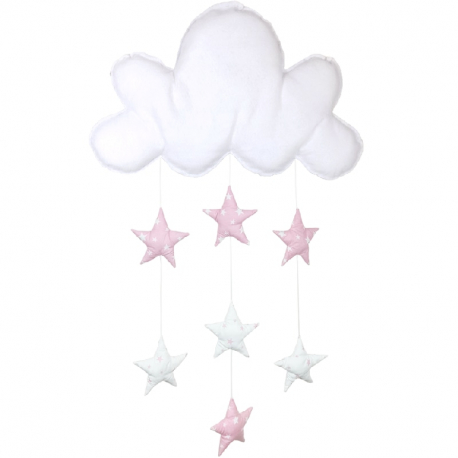 Μόμπιλε Σύννεφο με 7 αστέρια Baby Star Ροζ