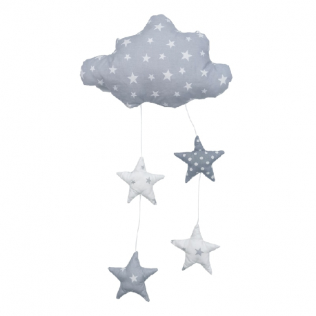 Μόμπιλε Συννεφάκι με 4 αστέρια Baby Star Γκρι