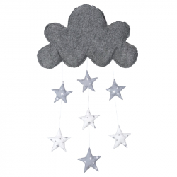 Μόμπιλε Σύννεφο με 7 αστέρια Baby Star Γκρι