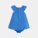 Obaibi Robe broderie anglaise et bloomer bleue bebe fille