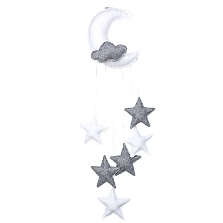 Μόμπιλε Φεγγάρι με 6 αστέρια Baby Star Γκρι